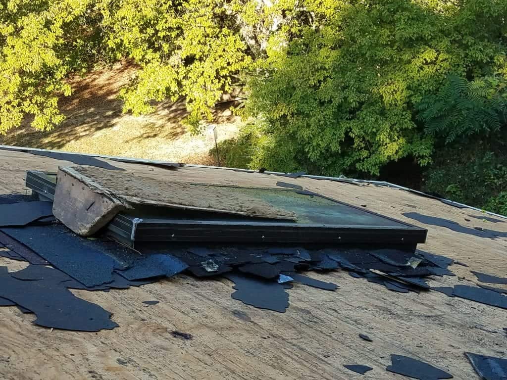 Old skylight bare roof atlanta ga