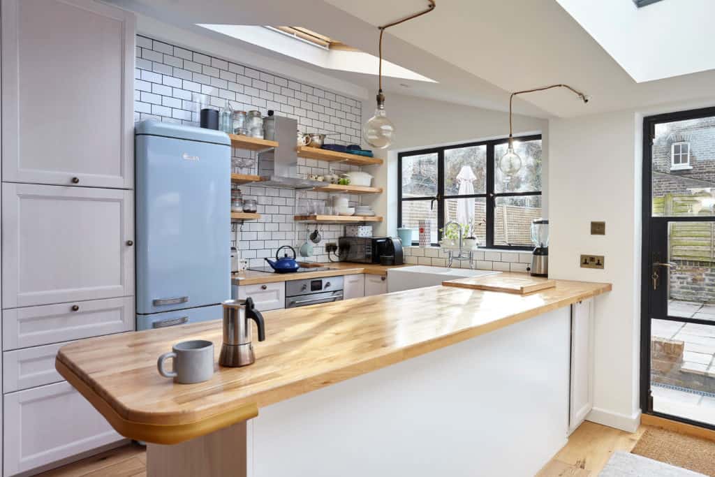 kitchen skylights Kitchen with skylight above work area is brightly lit with natural light